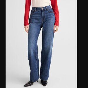 Madewell The Perfect Vintage Wide-Leg Jean in SoftDrape Dark Wash NWT